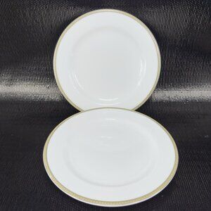 Fortessa Decorated Edges Porcelain 6inch Plate Dish Set 2 Plates Dishes Vintage